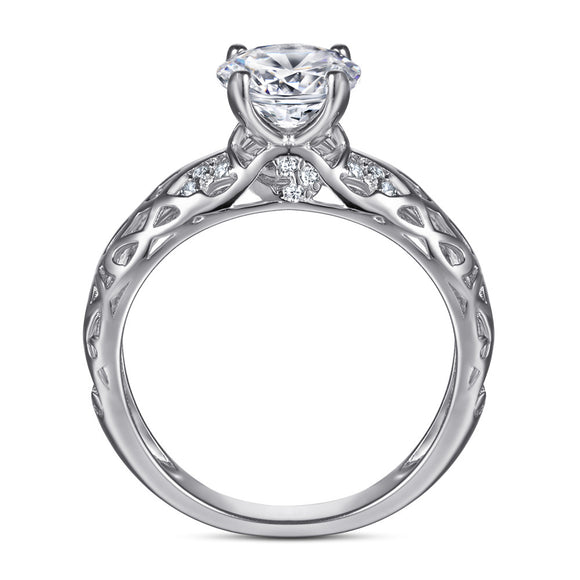 Anillo de Plata Esterlina para Mujer con Diamante Simulado - Diseño Europeo y Americano