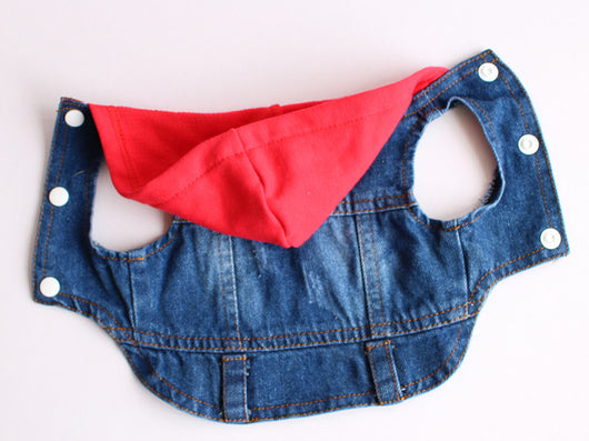 Abrigo Tejido con Capucha para Mascotas - Diseño Denim Primavera - Image 9