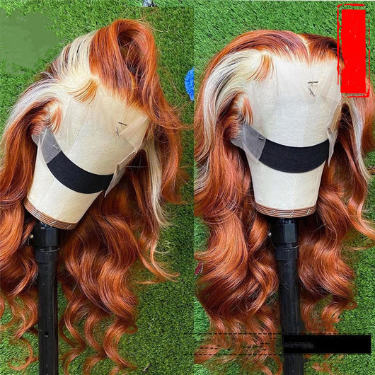 Peluca Frontal de Encaje HD Ondas de Jengibre 30 Pulgadas Rubio 613 - Image 7