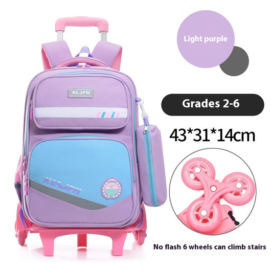 Mochila Escolar con Ruedas y Carrito Portátil Desmontable - Image 11