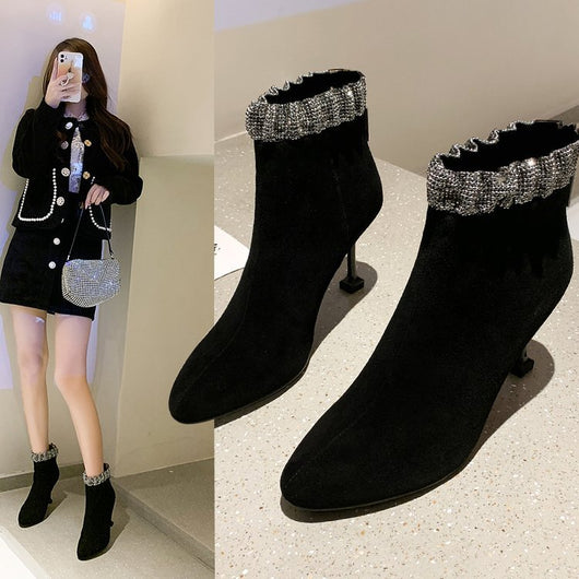 Botas Ankle con Tacón Stiletto y Cremallera Trasera - Image 13