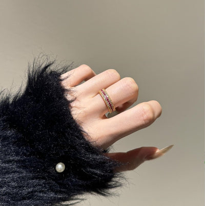Anillo de Plata Esterlina para Mujer con Circón Rojo Rosa - Lujo Accesible - Image 9