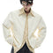 Camisa Casual de Rayas con Costuras Superpuestas