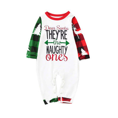 Matching family Christmas pajamas with red and green plaid, deer, and Christmas tree patterns, featuring "FAMILY Christmas 2024" text. - Image 16
