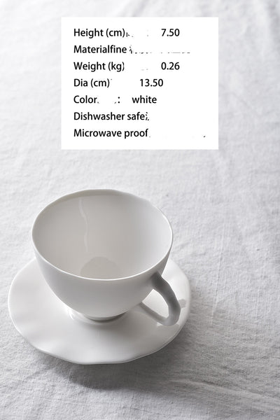 Taza de Café Cappuccino Blanca Minimalista con Diseño Floral - Image 4