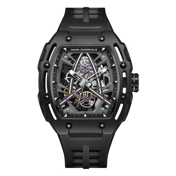 Reloj Mecánico Automático Hueco Diseño Barril para Hombre