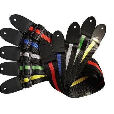 Correa Ajustable para Guitarra, Bajo y Ukelele con Diseño Rayado - Image 3