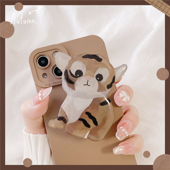 Funda para Teléfono con Diseño Tigre Óleo - Protección Suave