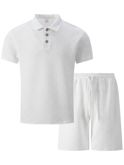 Saco Casual de Manga Corta con Textura Jacquard para Hombre - Image 22