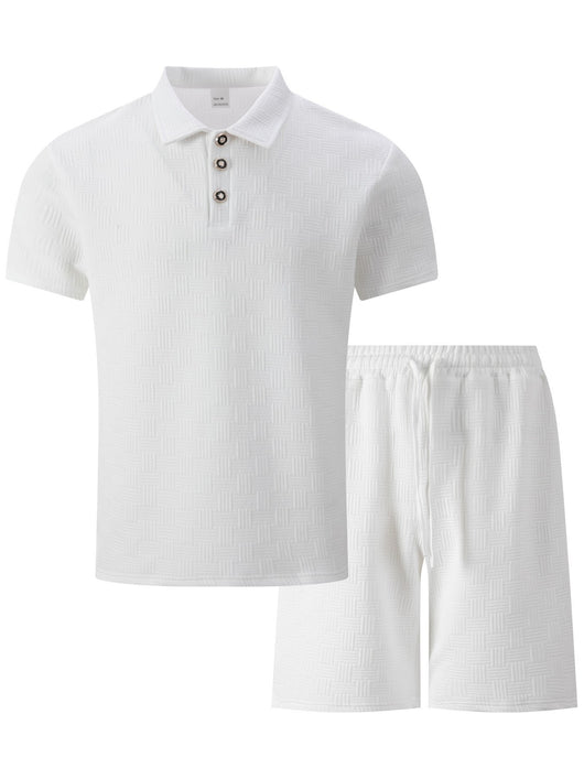 Saco Casual de Manga Corta con Textura Jacquard para Hombre - Image 22
