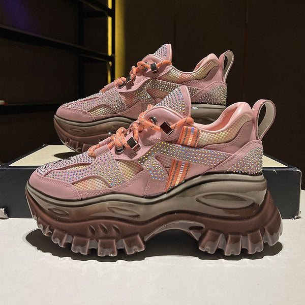 Zapatos Casuales de Malla Transpirable con Altura Aumentada para Mujer - Colección Verano