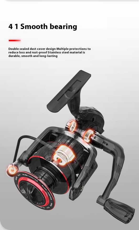 Carrete de Pesca Giratorio Telescópico Todo Metal con Caña Extensible - Image 10