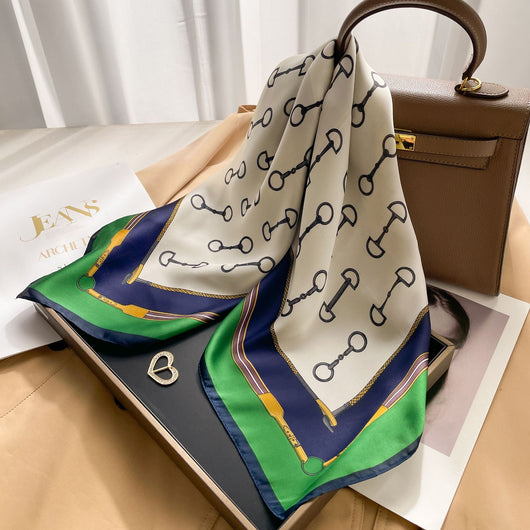 Pañuelo de Seda Estilo Coreano Cuadrado Pequeño para Mujer - Image 20