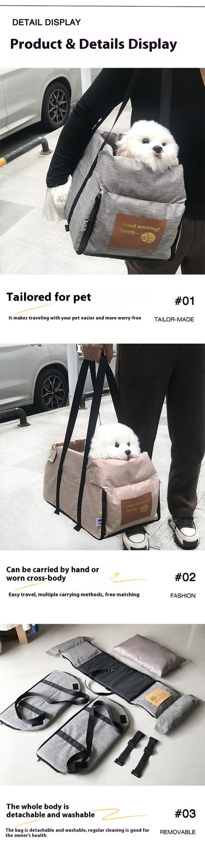 Bolsas Portátiles Plegables para Mascotas en Viajes - Image 10