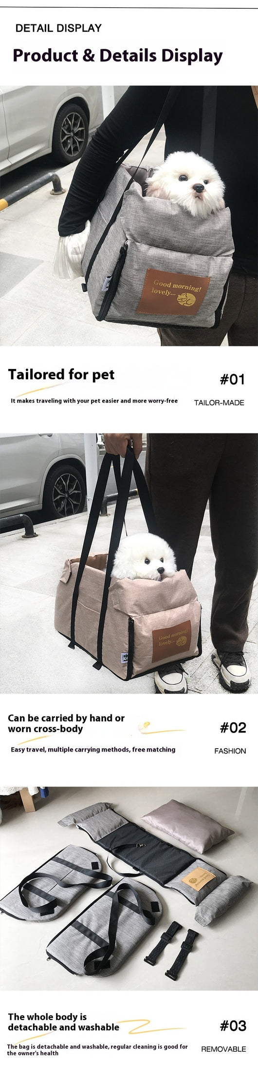 Bolsas Portátiles Plegables para Mascotas en Viajes - Image 10
