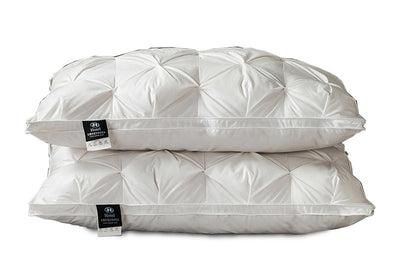 Juego de Almohadas de Plumas de Ganso Blanco con Protectores de Cuello - Image 20