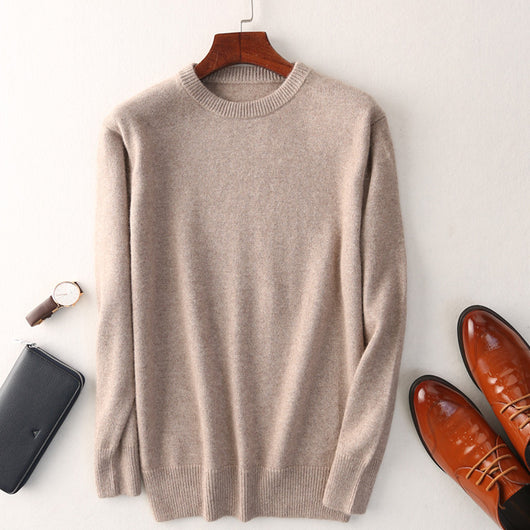 Suéter de Cachemir para Hombre Cuello Redondo Acolchado - Image 12
