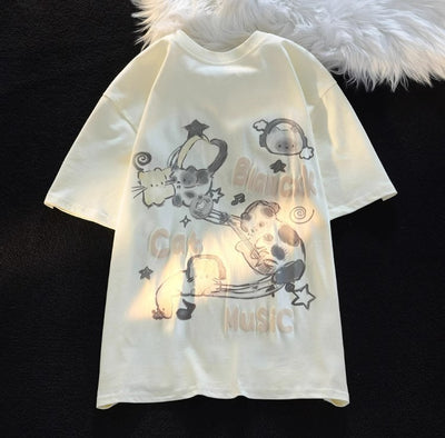 Camiseta Gato Graffiti 300g Algodón Xinjiang Premium - Image 9