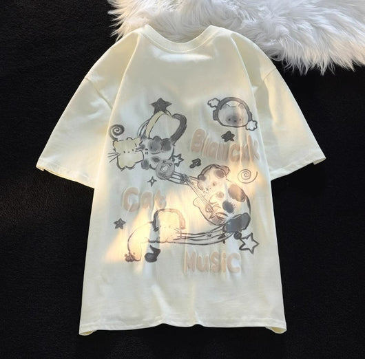 Camiseta Gato Graffiti 300g Algodón Xinjiang Premium - Image 9