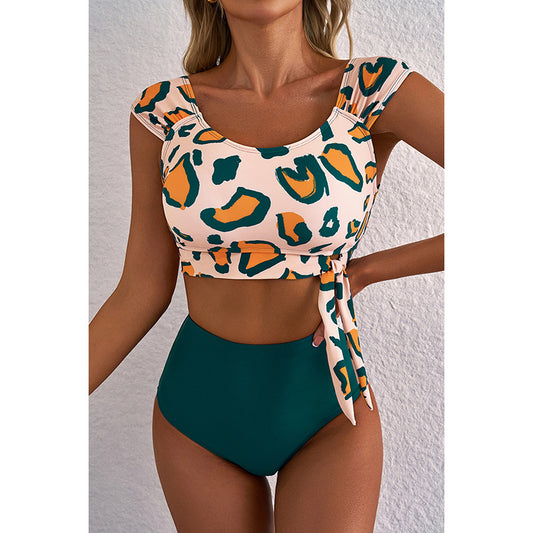 Bikini Cintura Alta con Corte Dividido para Mujer - Image 2