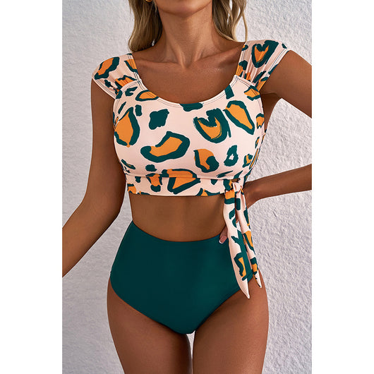 Bikini Cintura Alta con Corte Dividido para Mujer - Image 2