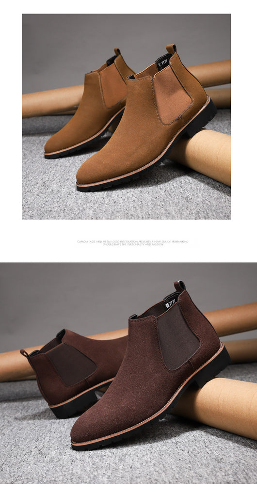 Botas Casuales de Cuero Ante Gamuza Talla Grande - Estilo Versátil y Moderno - Image 14