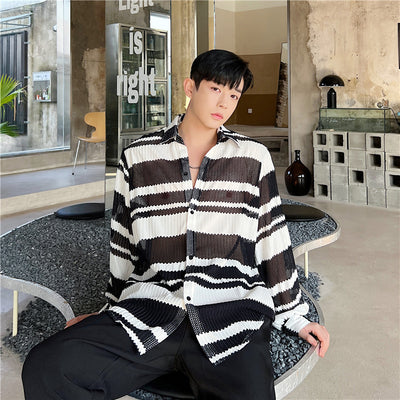 Camisa Manga Larga Semitransparente de Protección Solar para Hombre - Image 9