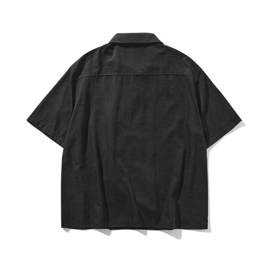 Camisa Corta Estilo Chino Tradicional con Botones de Rana para Hombre - Image 30