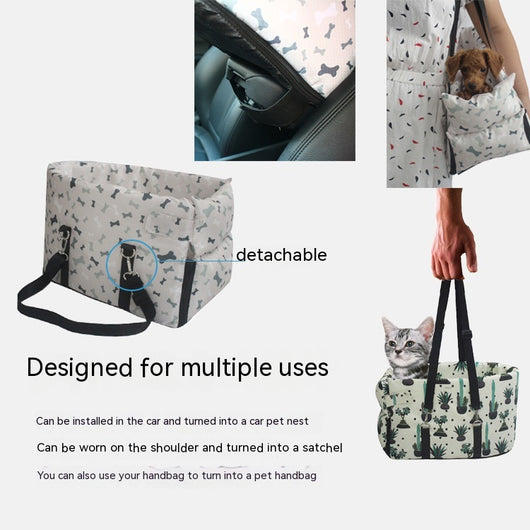 Asiento de Seguridad para Mascotas con Reposabrazos Central y Cama Impermeable - Image 15