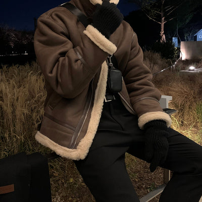 Abrigo de Invierno para Hombre con Lana de Cordero Integrada y Algodón Acolchado Reforzado - Image 11