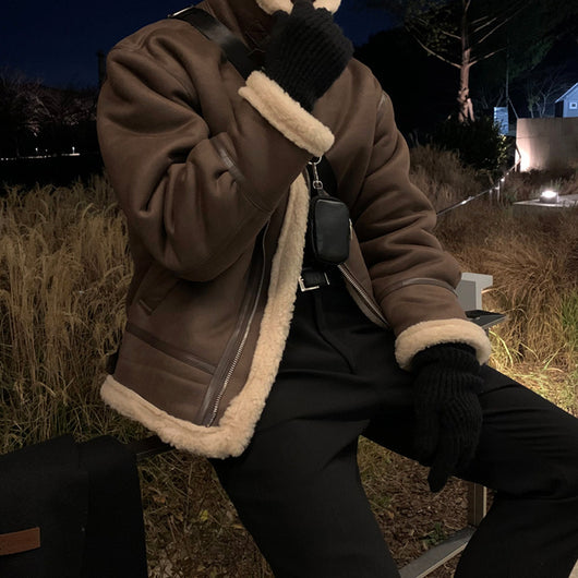 Abrigo de Invierno para Hombre con Lana de Cordero Integrada y Algodón Acolchado Reforzado - Image 11