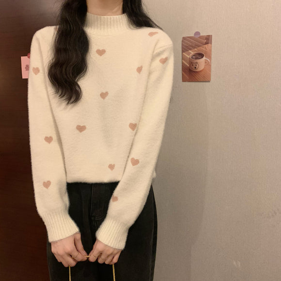 Suéter Acolchado Cuello Alto Holgado para Mujer - Diseño Versátil