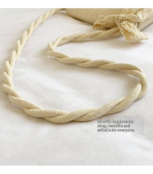 Bolsa Tejida de Algodón con Cuerda - Estilo Casual Artesanal para Verano - Image 25