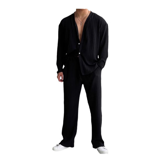 Traje Casual de Dos Piezas con Camisa de Manga Larga - Image 5