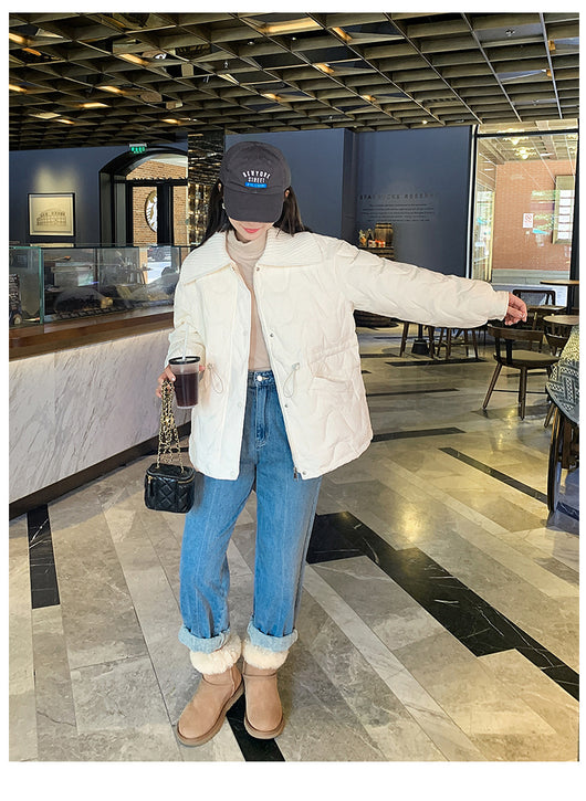 Abrigo de Lana con Relleno para Invierno - Cuello Solapa Mujer - Image 11