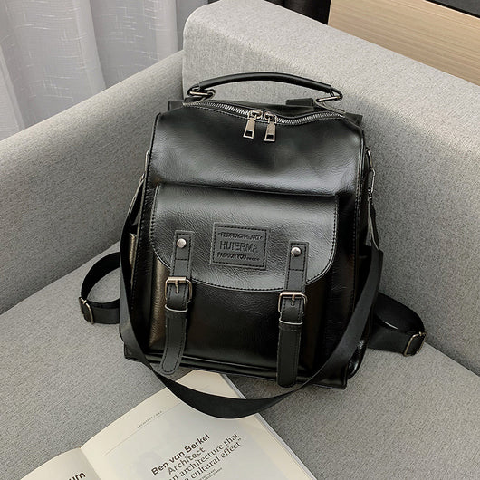 Mochila de Cuero para Mujer - Backpack de Gran Capacidad Elegante para Viajes y Universidad - Image 5
