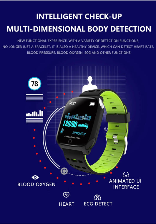 Reloj Inteligente F16 con Monitor ECG, Presión Arterial y Frecuencia Cardíaca - Image 12