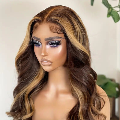 Peluca Frontal de Encaje 13x4 Ondas Grandes con Highlights Piano - Cabello Rizado Largo - Image 11
