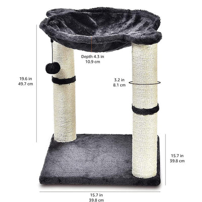 Torre de Juego para Gatos con Columna de Sisal, Nido y Hamaca Integrada - Image 3