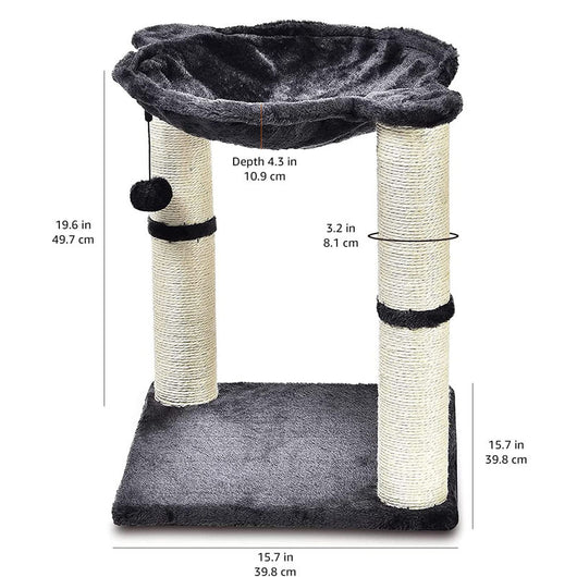 Torre de Juego para Gatos con Columna de Sisal, Nido y Hamaca Integrada - Image 3