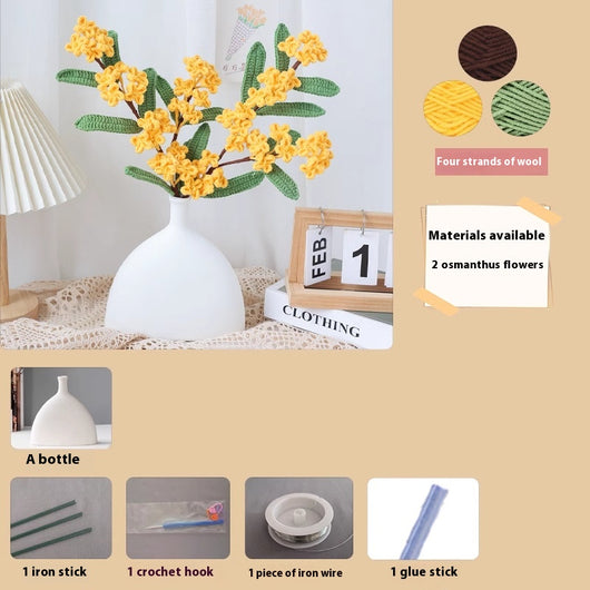 Kit Completo de Tejido DIY Osmanto y Caqui - Image 11