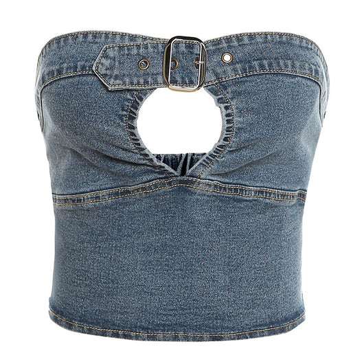 Top Ajustable de Encaje con Cierre Frontal y Cuello Alto - Image 11