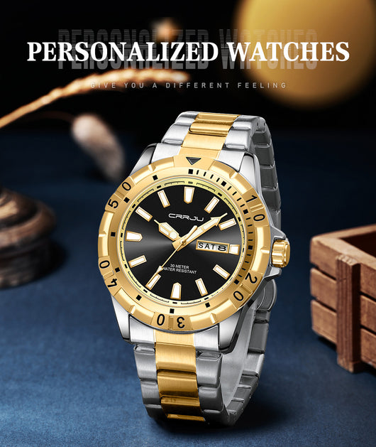 Reloj de Negocios para Hombre con Esfera Grande, Resistente al Agua y Doble Calendario - Image 7