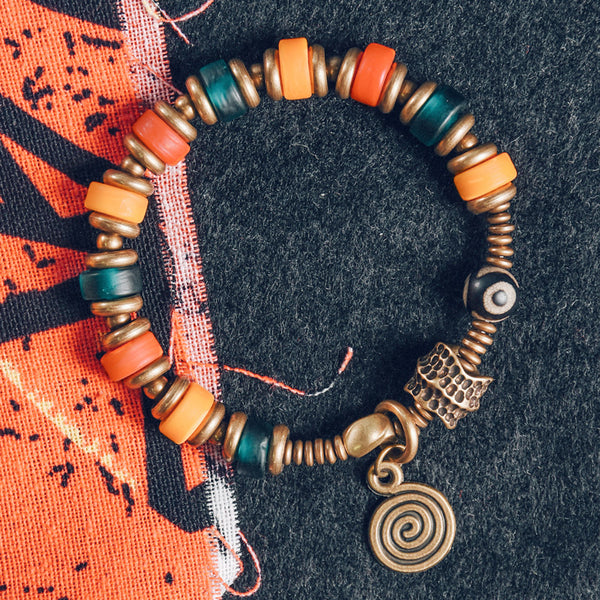 Pulseras de Cuentas de Cobre con Esmalte Colorido - Combina y Personaliza