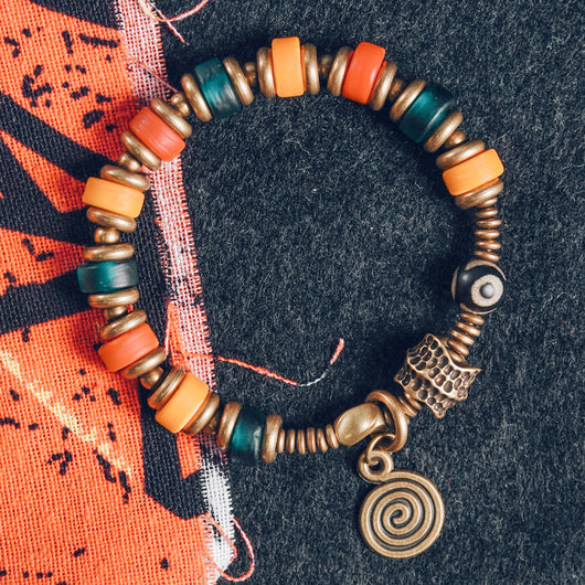 Pulseras de Cuentas de Cobre con Esmalte Colorido - Combina y Personaliza