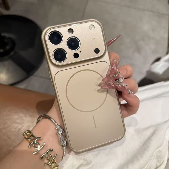 Funda Magnética de Vidrio Esmerilado para iPhone 17, 16, 15, 14, 13 Pro Max con Carga Inalámbrica