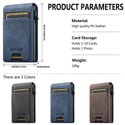 Billetera de Cuero Texturizado con Compartimentos para Tarjetas - Image 9