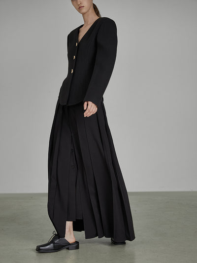 Blazer Cropped Negro con Hombreras Estilizadas - Image 5