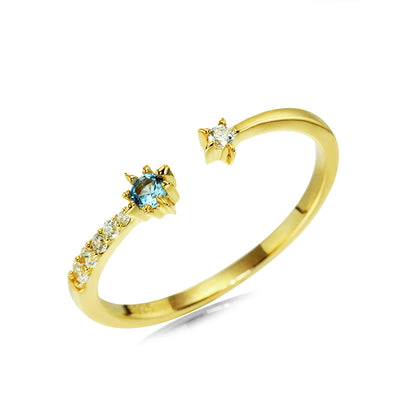 Anillo de Plata S925 con Estrella y Luna de Circón - Image 11