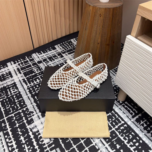 Zapatos Mary Jane Tejidos con Diseño Hueco - Comodidad y Estilo - Image 13